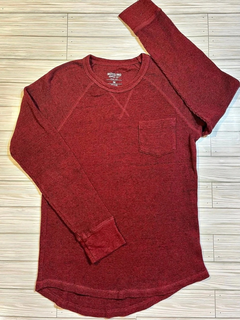 Mossimo Long Sleeve Waffle Shirt Size Medium